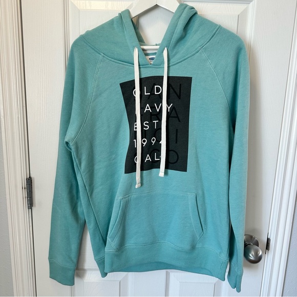 Turquoise Hoodie BNWT! Old Navy logo - super soft and cozy 🩵 - Picture 2 of 9